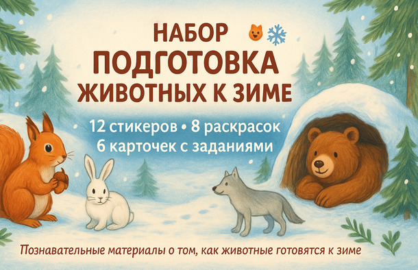 Набор Подготовка животных к зиме